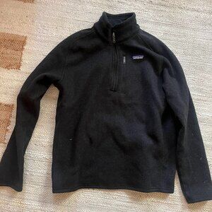 Patagonia Men's Quarter Zip - Black Charcoal, Medium